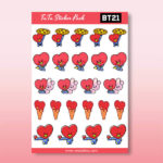 Sticker sheet BT21 Tata